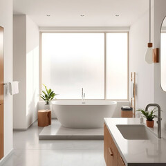 modern bathroom interior scandinavian style