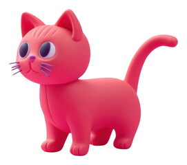 Obraz premium PNG Cute cat walking figurine cartoon mammal.