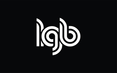 Fototapeta premium LGB Creative Unique Modern Letter Logo Design. Stylized logo featuring a unique letter design, presenting abstract minimalist aesthetics and modern appeal.