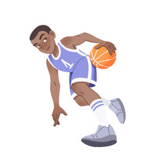 Hand-Drawn Male Basketball Player Dribbling Illustration - Sport Athlete PNG