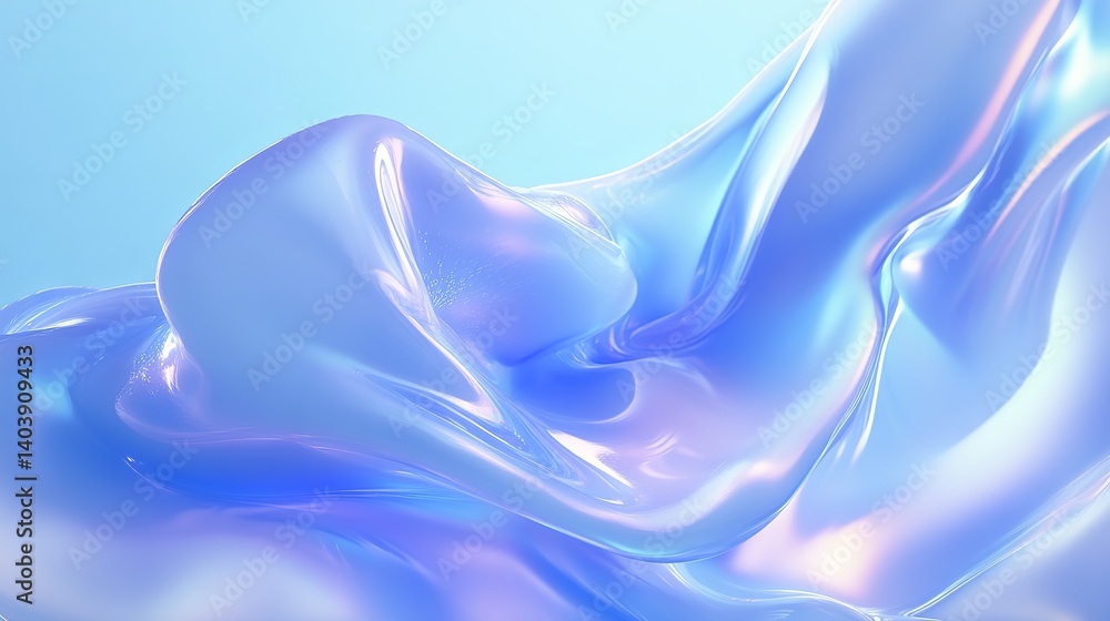 Poster abstract blue iridescent background wallpaper design texture light modern gradient pattern 3d render