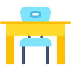 Student Desk icon single vector illustration