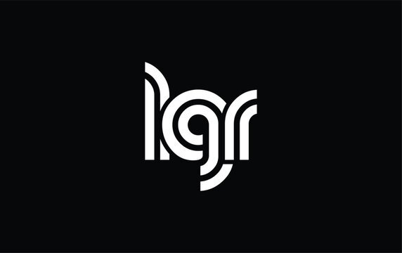 LGR Creative Unique Modern Letter Logo Design. Stylized logo featuring a unique letter design, presenting abstract minimalist aesthetics and modern appeal.