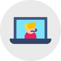 Online Counselling icon single vector illustration