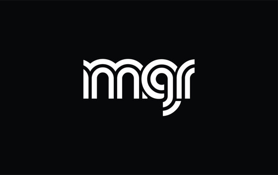 MGR Creative Unique Modern Letter Logo Design. Stylized logo featuring a unique letter design, presenting abstract minimalist aesthetics and modern appeal.