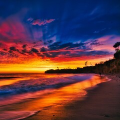 sunset at the beach