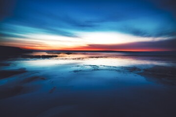 sunset over the sea