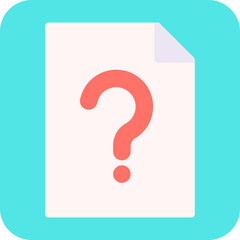 Question Paper icon single vector illustration