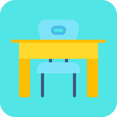 Student Desk icon single vector illustration