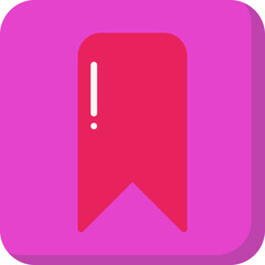 Bookmark single vector illustration icon