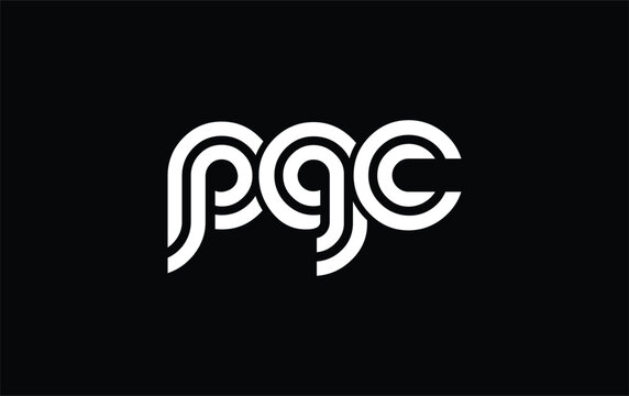 PGC Creative Unique Modern Letter Logo Design. Stylized logo featuring a unique letter design, presenting abstract minimalist aesthetics and modern appeal.