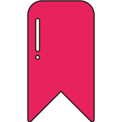 Bookmark single vector illustration icon