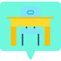 Student Desk icon single vector illustration