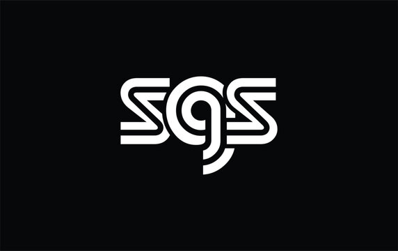 SGS Creative Unique Modern Letter Logo Design. Stylized logo featuring a unique letter design, presenting abstract minimalist aesthetics and modern appeal.