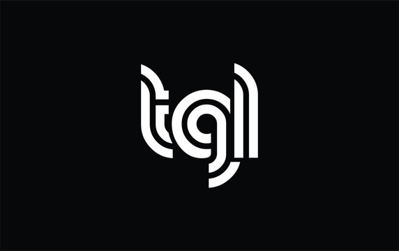 TGL Creative Unique Modern Letter Logo Design. Stylized logo featuring a unique letter design, presenting abstract minimalist aesthetics and modern appeal.