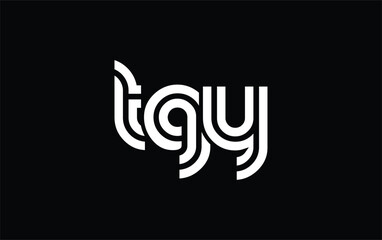 TGY Creative Unique Modern Letter Logo Design. Stylized logo featuring a unique letter design, presenting abstract minimalist aesthetics and modern appeal.