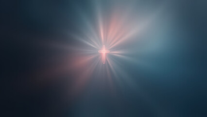 Obraz premium A bright star shining amidst a dark background with subtle light flares, symbolic of religious significance such as faith or enlightenment.