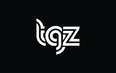 Obraz premium TGZ Creative Unique Modern Letter Logo Design. Stylized logo featuring a unique letter design, presenting abstract minimalist aesthetics and modern appeal.