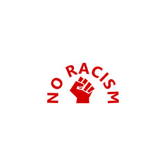 No racism icon isolated on white background