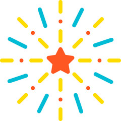 Fireworks II icon single vector illustration