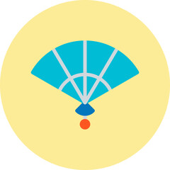 Paper Fan icon single vector illustration