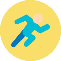 Running icon single vector illustration