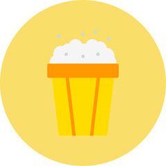 Pop Corn icon single vector illustration