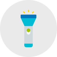 Flashlight icon single vector illustration