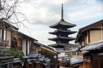 Obraz premium A neighborhood street in Japan 