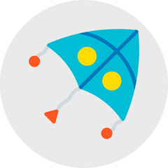 Flying Kite icon single vector illustration