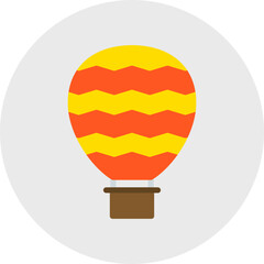 Hot Air Balloon icon single vector illustration