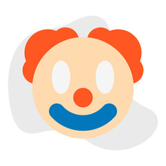 Clown Face icon single vector illustration