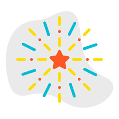 Fireworks II icon single vector illustration