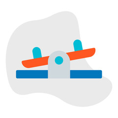 Seesaw single vector illustration icon
