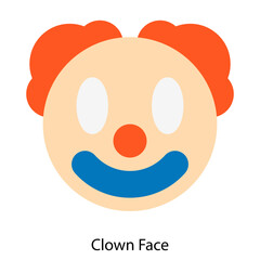 Clown Face icon single vector illustration