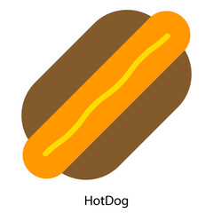 HotDog icon single vector illustration
