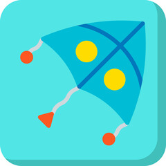 Flying Kite icon single vector illustration