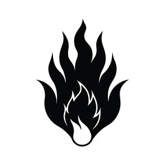 vector illustration of a fiery horse