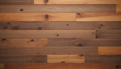 Fototapeta premium Wooden Wall Panels in Natural Finish, background 