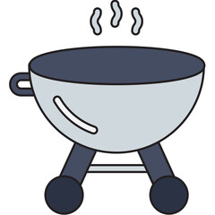 Outdoor Cooking icon single vector illustration