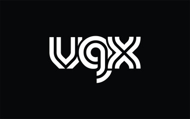 VGX Creative Unique Modern Letter Logo Design. Stylized logo featuring a unique letter design, presenting abstract minimalist aesthetics and modern appeal.