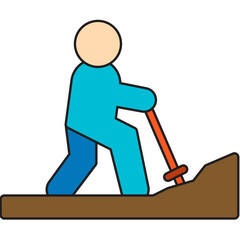 Trekking icon single vector illustration