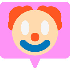 Clown Face icon single vector illustration