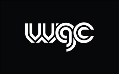 WGC Creative Unique Modern Letter Logo Design. Stylized logo featuring a unique letter design, presenting abstract minimalist aesthetics and modern appeal.