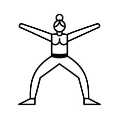 bridge pose line art on white background .eps