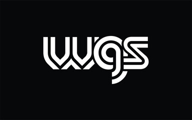 WGS Creative Unique Modern Letter Logo Design. Stylized logo featuring a unique letter design, presenting abstract minimalist aesthetics and modern appeal.
