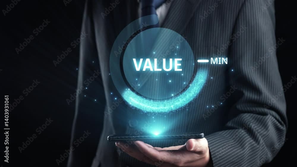 Poster business person leverages valuable erp systems, maximizing value and operational efficiency. focused