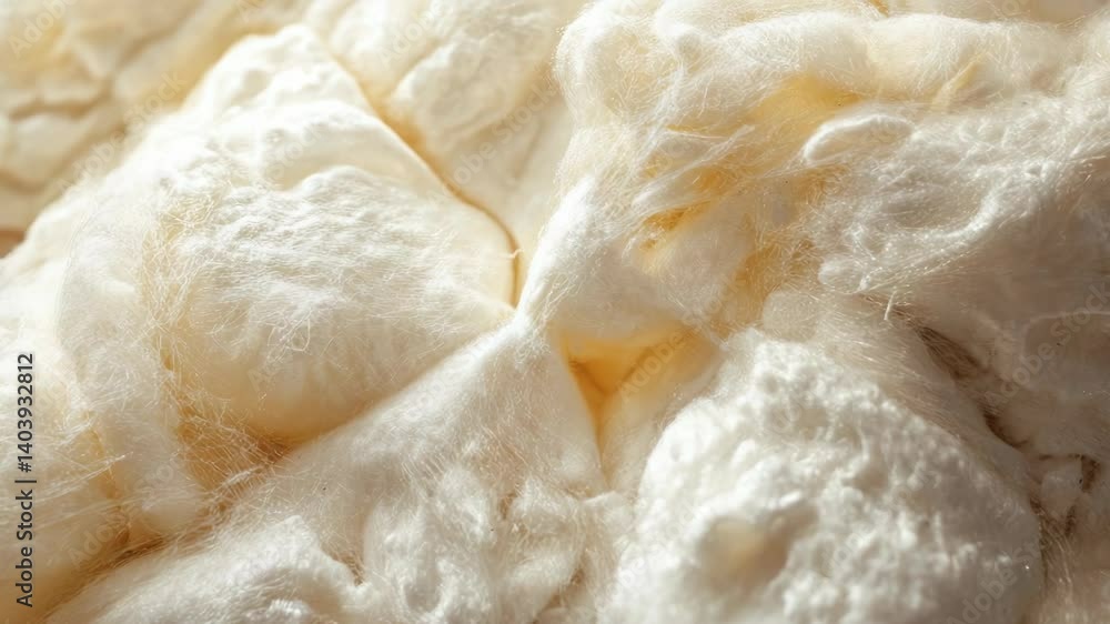 Poster high-quality image of a pile of soft white wool.