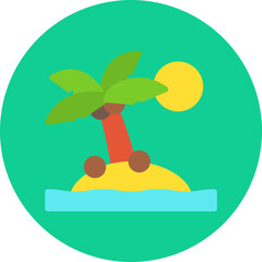 Island icon single vector illustration