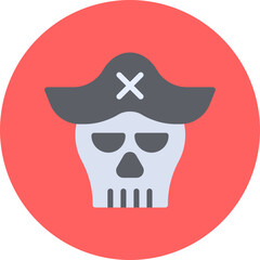 Pirate Skull I icon single vector illustration